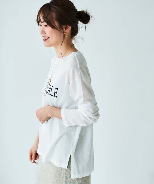 le.coeur blanc / ルクールブラン Tシャツ | 《手洗い可能》BONNE ETOILE ロンTEE | 詳細20