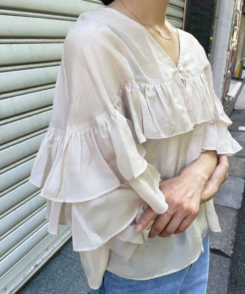 le.coeur blanc / ルクールブラン シャツ・ブラウス | フリル2WAYブラウス | 詳細11