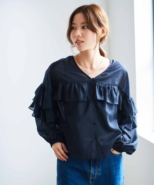 le.coeur blanc / ルクールブラン シャツ・ブラウス | フリル2WAYブラウス | 詳細18