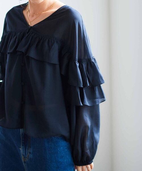 le.coeur blanc / ルクールブラン シャツ・ブラウス | フリル2WAYブラウス | 詳細19