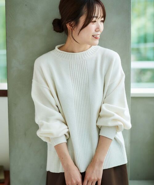 le.coeur blanc / ルクールブラン ニット・セーター | 《手洗い可能》ウォッシャブルウールボリュームスリーブニット | 詳細22