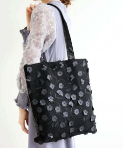 le.coeur blanc / ルクールブラン トートバッグ | チュールフラワーシンプルトート