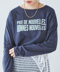 BONNES VOUVELLES ロゴプリントTシャツ