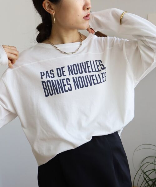 le.coeur blanc / ルクールブラン Tシャツ | BONNES VOUVELLES ロゴプリントTシャツ | 詳細3