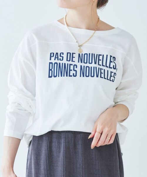 le.coeur blanc / ルクールブラン Tシャツ | BONNES VOUVELLES ロゴプリントTシャツ | 詳細7