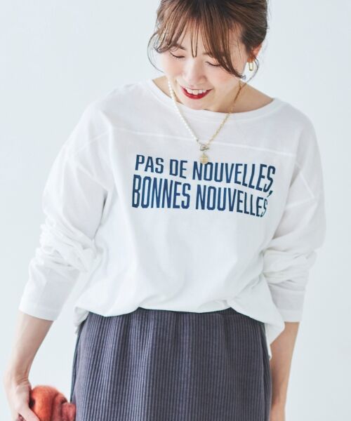 le.coeur blanc / ルクールブラン Tシャツ | BONNES VOUVELLES ロゴプリントTシャツ | 詳細8