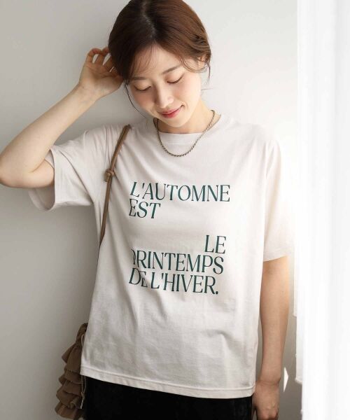 le.coeur blanc / ルクールブラン Tシャツ | AUTOMNE ロゴプリントTシャツ | 詳細15