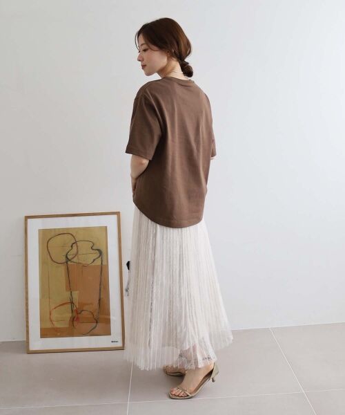 le.coeur blanc / ルクールブラン Tシャツ | 《手洗い可能》DU VENT フロッキーロゴTシャツ | 詳細10