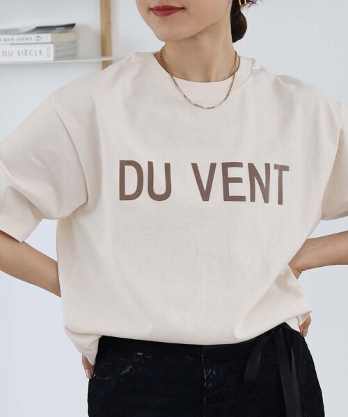 le.coeur blanc / ルクールブラン Tシャツ | 《手洗い可能》DU VENT フロッキーロゴTシャツ | 詳細12