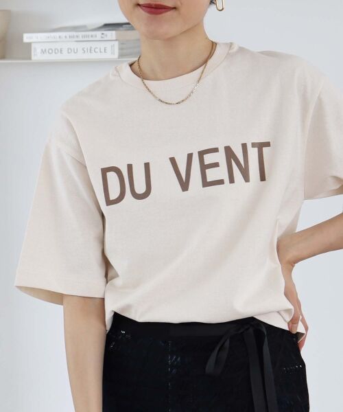 le.coeur blanc / ルクールブラン Tシャツ | 《手洗い可能》DU VENT フロッキーロゴTシャツ | 詳細13