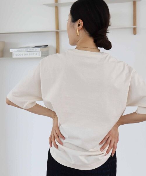 le.coeur blanc / ルクールブラン Tシャツ | 《手洗い可能》DU VENT フロッキーロゴTシャツ | 詳細14