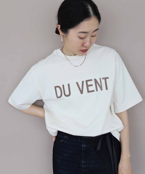 le.coeur blanc / ルクールブラン Tシャツ | 《手洗い可能》DU VENT フロッキーロゴTシャツ | 詳細15