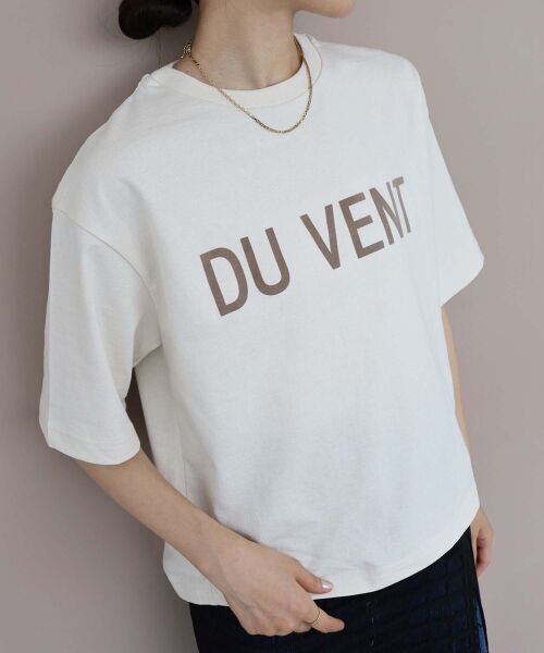le.coeur blanc / ルクールブラン Tシャツ | 《手洗い可能》DU VENT フロッキーロゴTシャツ | 詳細17