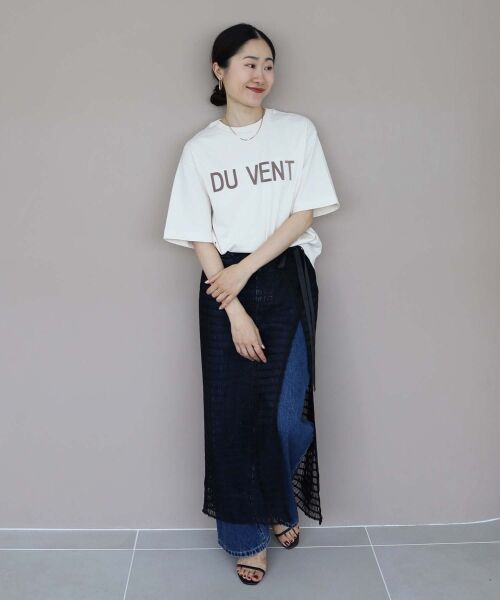 le.coeur blanc / ルクールブラン Tシャツ | 《手洗い可能》DU VENT フロッキーロゴTシャツ | 詳細18
