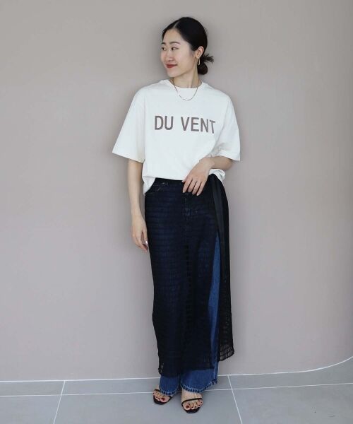 le.coeur blanc / ルクールブラン Tシャツ | 《手洗い可能》DU VENT フロッキーロゴTシャツ | 詳細19