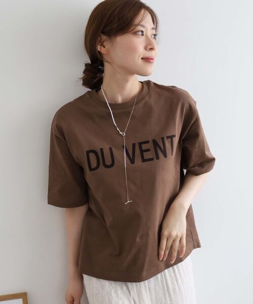 le.coeur blanc / ルクールブラン Tシャツ | 《手洗い可能》DU VENT フロッキーロゴTシャツ | 詳細2