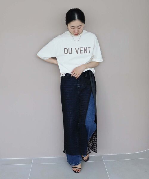 le.coeur blanc / ルクールブラン Tシャツ | 《手洗い可能》DU VENT フロッキーロゴTシャツ | 詳細20