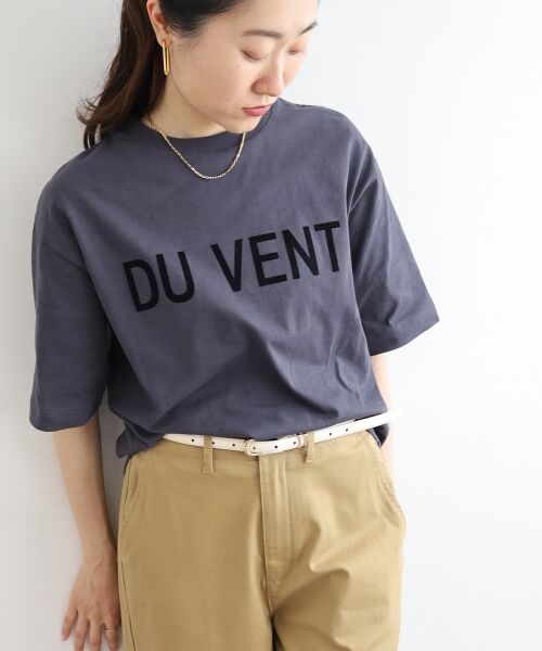 le.coeur blanc / ルクールブラン Tシャツ | 《手洗い可能》DU VENT フロッキーロゴTシャツ | 詳細25