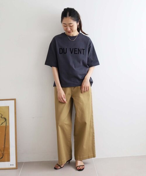 le.coeur blanc / ルクールブラン Tシャツ | 《手洗い可能》DU VENT フロッキーロゴTシャツ | 詳細30