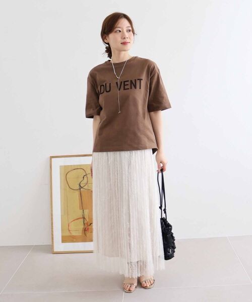 le.coeur blanc / ルクールブラン Tシャツ | 《手洗い可能》DU VENT フロッキーロゴTシャツ | 詳細7