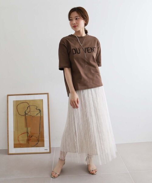 le.coeur blanc / ルクールブラン Tシャツ | 《手洗い可能》DU VENT フロッキーロゴTシャツ | 詳細8