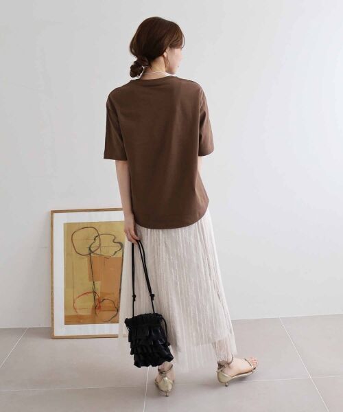 le.coeur blanc / ルクールブラン Tシャツ | 《手洗い可能》DU VENT フロッキーロゴTシャツ | 詳細9