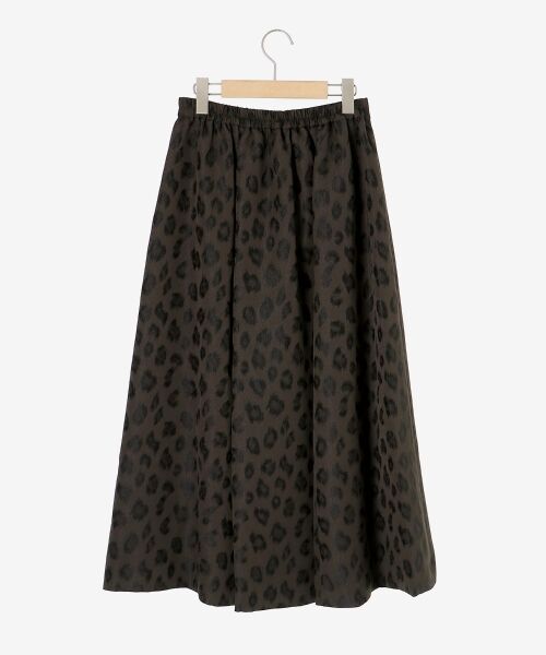 le.coeur blanc / ルクールブラン ロング・マキシ丈スカート | 《手洗い可能》Perle Pecheレオパードジャガードロングスカート | 詳細14