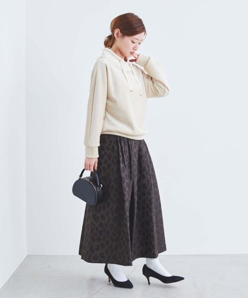 le.coeur blanc / ルクールブラン ロング・マキシ丈スカート | 《手洗い可能》Perle Pecheレオパードジャガードロングスカート | 詳細17