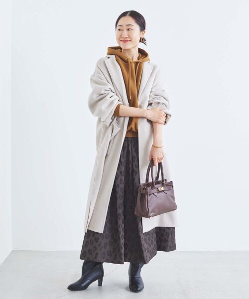 le.coeur blanc / ルクールブラン ロング・マキシ丈スカート | 《手洗い可能》Perle Pecheレオパードジャガードロングスカート | 詳細21