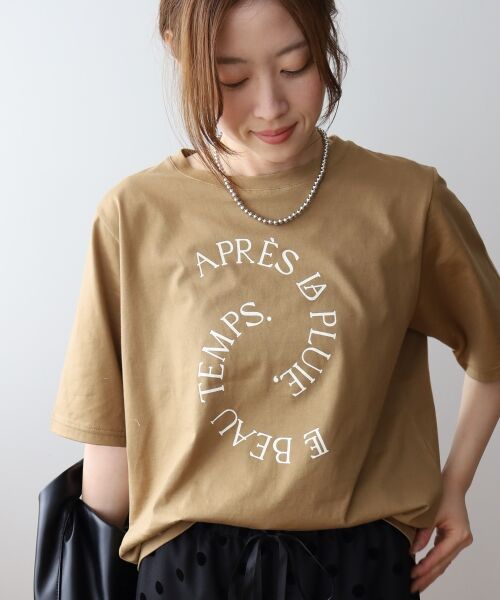 le.coeur blanc / ルクールブラン Tシャツ | 《手洗い可能》BEAU TEMPS ロゴプリントTシャツ | 詳細2