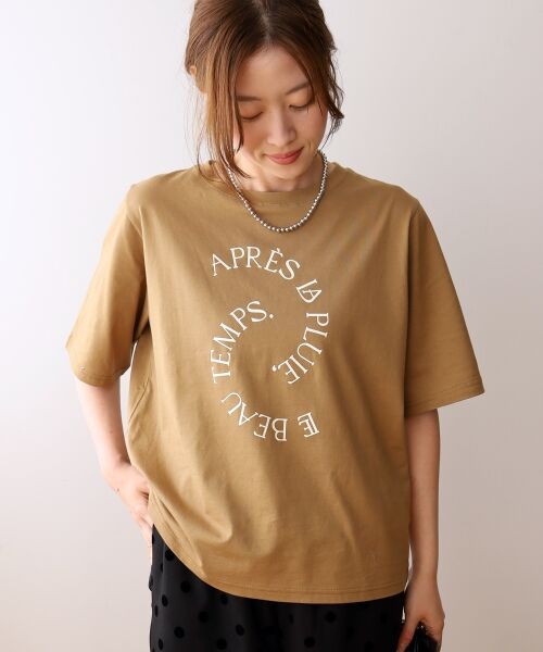 le.coeur blanc / ルクールブラン Tシャツ | 《手洗い可能》BEAU TEMPS ロゴプリントTシャツ | 詳細3