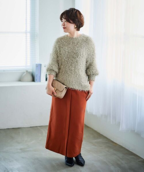 le.coeur blanc / ルクールブラン カットソー | 《手洗い可能》裏起毛ストレッチドルマンプルオーバー | 詳細11