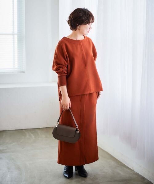 le.coeur blanc / ルクールブラン カットソー | 《手洗い可能》裏起毛ストレッチドルマンプルオーバー | 詳細13