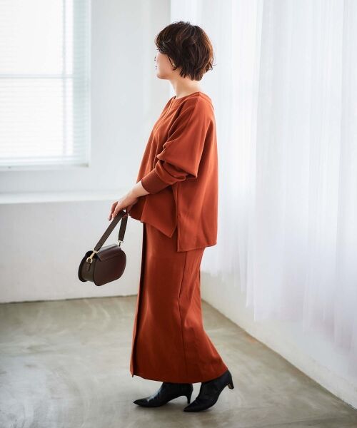 le.coeur blanc / ルクールブラン カットソー | 《手洗い可能》裏起毛ストレッチドルマンプルオーバー | 詳細14