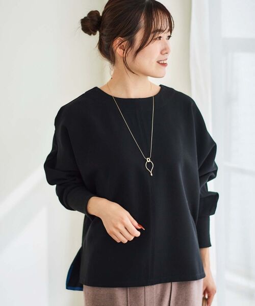 le.coeur blanc / ルクールブラン カットソー | 《手洗い可能》裏起毛ストレッチドルマンプルオーバー | 詳細16