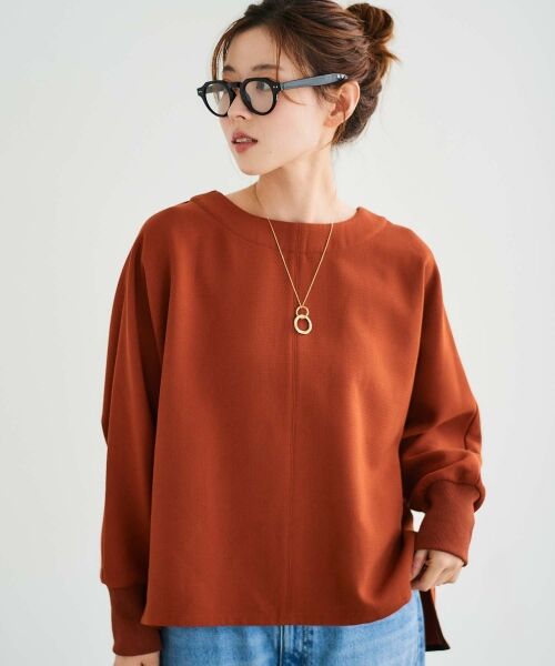 le.coeur blanc / ルクールブラン カットソー | 《手洗い可能》裏起毛ストレッチドルマンプルオーバー | 詳細2