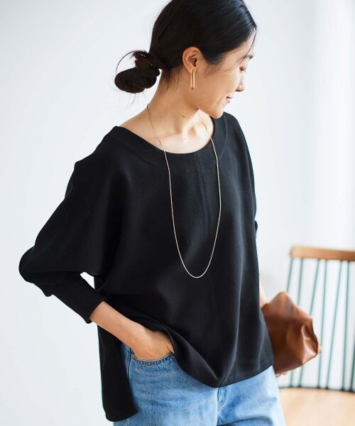 le.coeur blanc / ルクールブラン カットソー | 《手洗い可能》裏起毛ストレッチドルマンプルオーバー | 詳細20