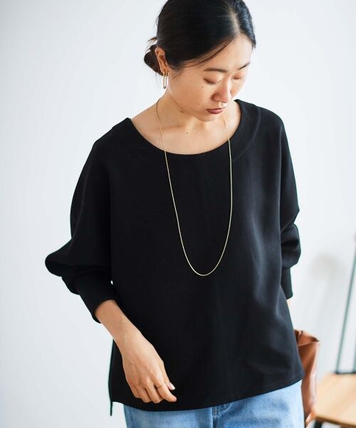 le.coeur blanc / ルクールブラン カットソー | 《手洗い可能》裏起毛ストレッチドルマンプルオーバー | 詳細21