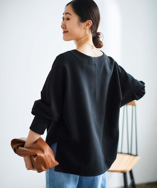 le.coeur blanc / ルクールブラン カットソー | 《手洗い可能》裏起毛ストレッチドルマンプルオーバー | 詳細23