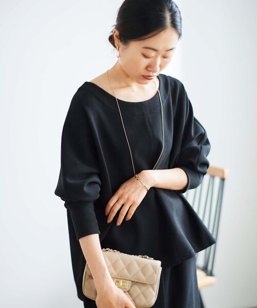 le.coeur blanc / ルクールブラン カットソー | 《手洗い可能》裏起毛ストレッチドルマンプルオーバー | 詳細24