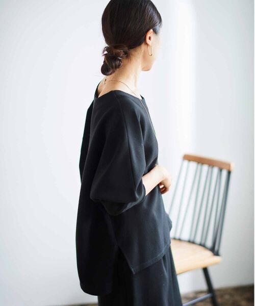 le.coeur blanc / ルクールブラン カットソー | 《手洗い可能》裏起毛ストレッチドルマンプルオーバー | 詳細25