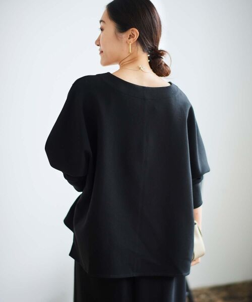 le.coeur blanc / ルクールブラン カットソー | 《手洗い可能》裏起毛ストレッチドルマンプルオーバー | 詳細26