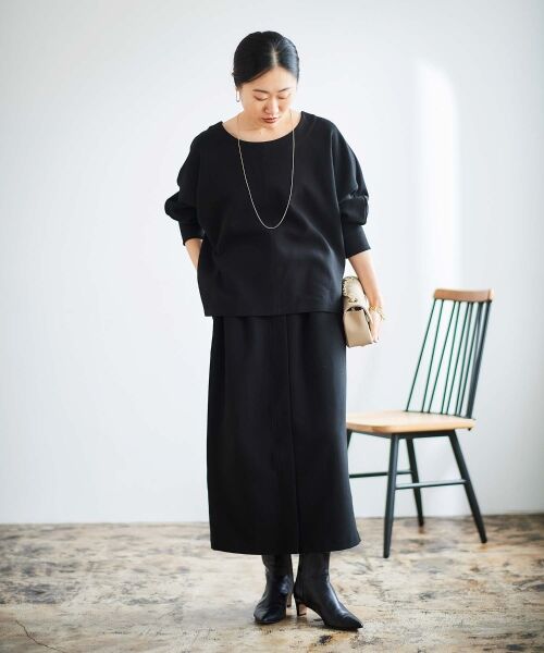 le.coeur blanc / ルクールブラン カットソー | 《手洗い可能》裏起毛ストレッチドルマンプルオーバー | 詳細28