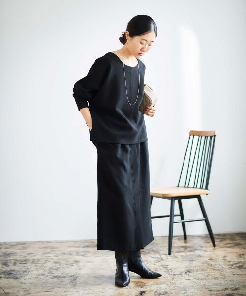 le.coeur blanc / ルクールブラン カットソー | 《手洗い可能》裏起毛ストレッチドルマンプルオーバー | 詳細29