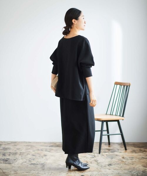 le.coeur blanc / ルクールブラン カットソー | 《手洗い可能》裏起毛ストレッチドルマンプルオーバー | 詳細30