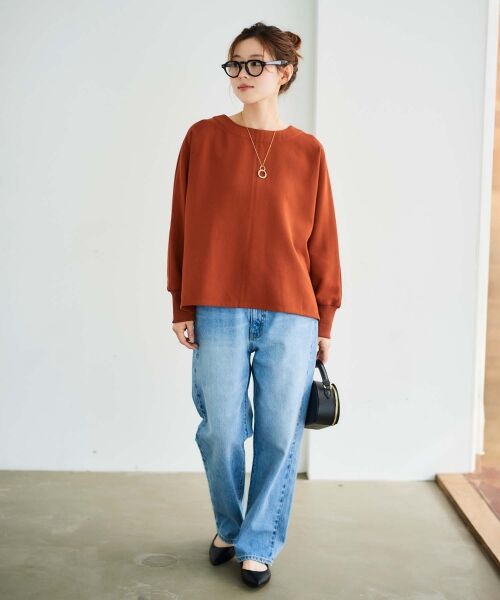 le.coeur blanc / ルクールブラン カットソー | 《手洗い可能》裏起毛ストレッチドルマンプルオーバー | 詳細5