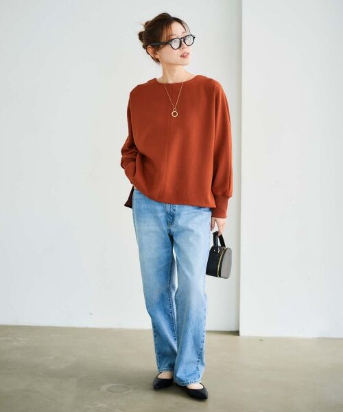 le.coeur blanc / ルクールブラン カットソー | 《手洗い可能》裏起毛ストレッチドルマンプルオーバー | 詳細6