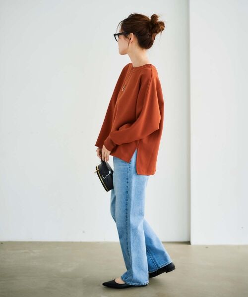 le.coeur blanc / ルクールブラン カットソー | 《手洗い可能》裏起毛ストレッチドルマンプルオーバー | 詳細9