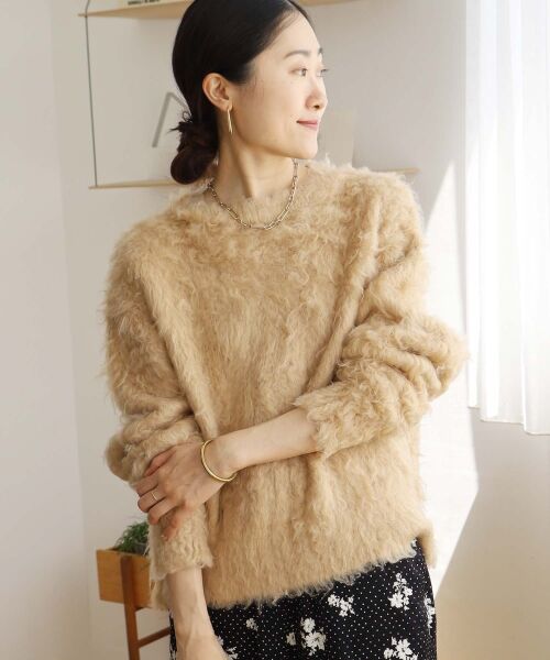 le.coeur blanc / ルクールブラン ニット・セーター | 《手洗い可能》ブークレウェーブシャギーニット | 詳細5