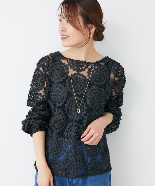 le.coeur blanc / ルクールブラン Tシャツ | 【手洗い可能】CHOKLATE PARIS モチーフレーストップス | 詳細4